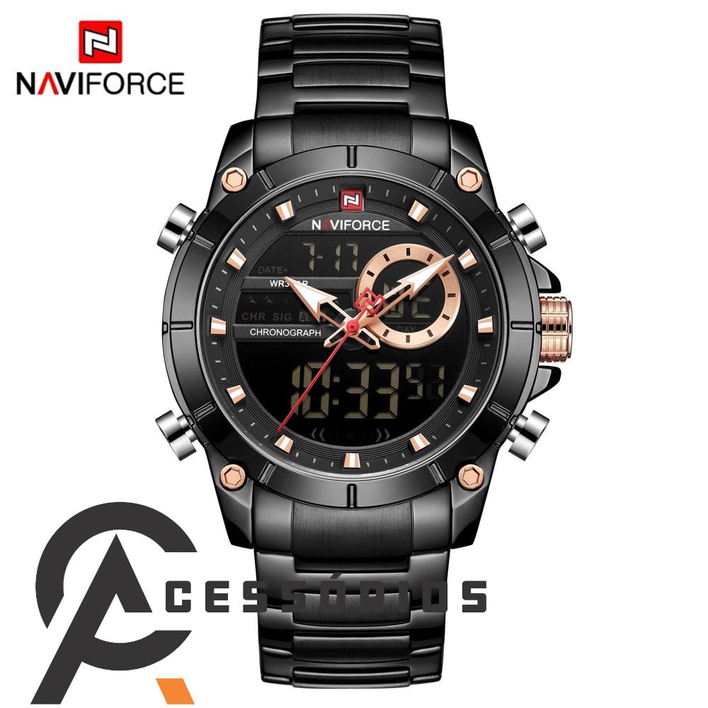 Relógio Naviforce BLACK Aço Inoxidável