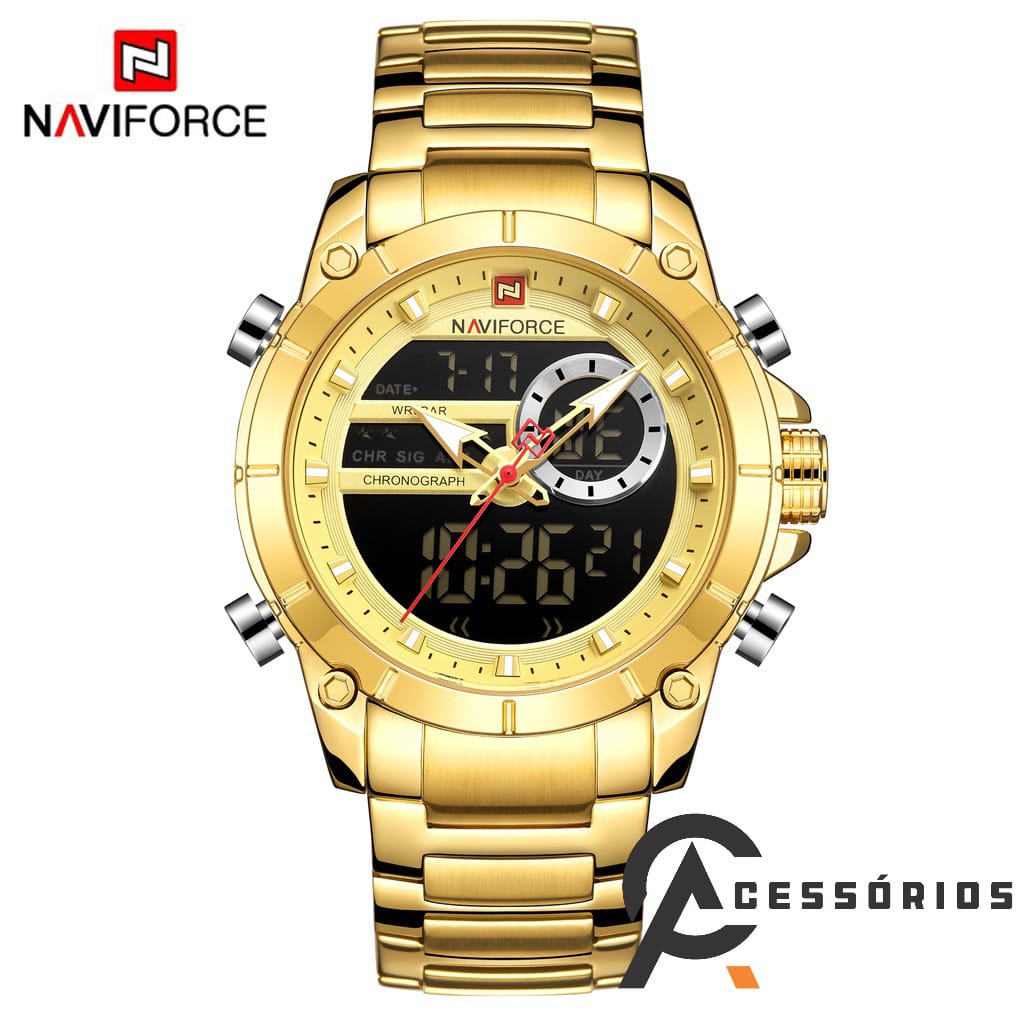 Relógio Naviforce GOLD/DOURADO Aço Inoxidável